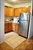 Kitchen with stainless steel appliances