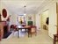 Garden-level dining room with fireplace