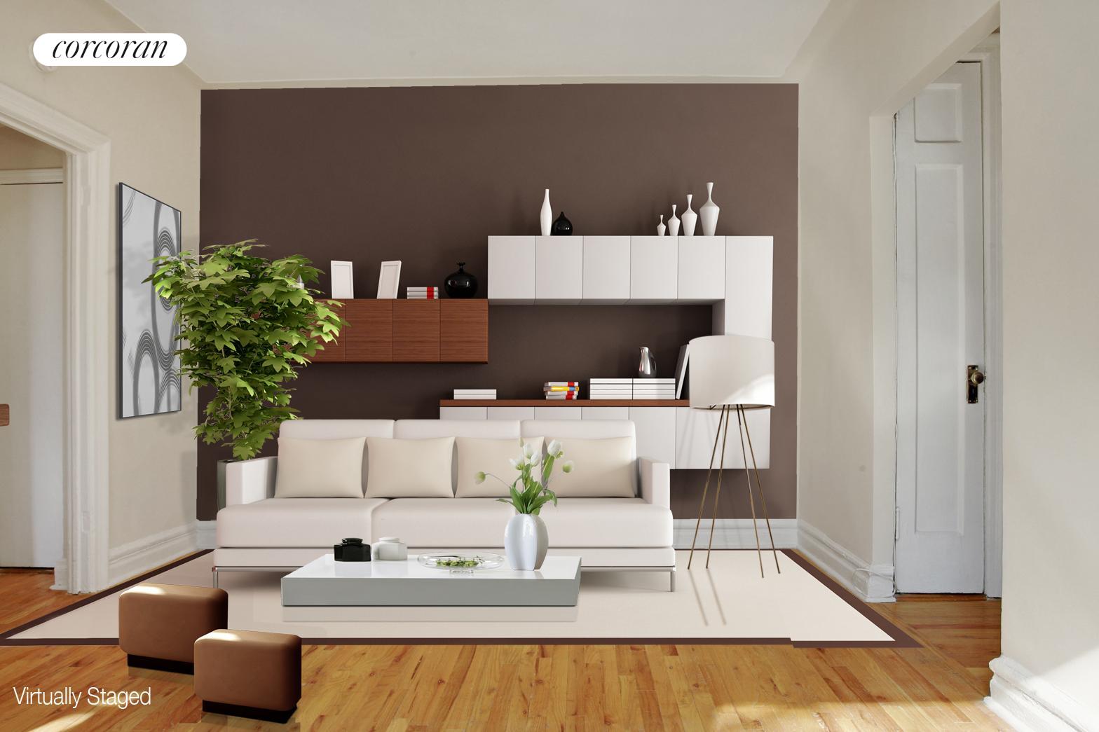 virtually staged living room