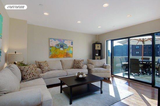 Sunny living room with private terrace