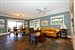 Family Room with slate floors & built-ins