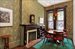 Elegant dining area complete with fireplace