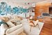 Living Room with Custom Graffiti Wall Mural