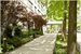 Treed walkway to the building