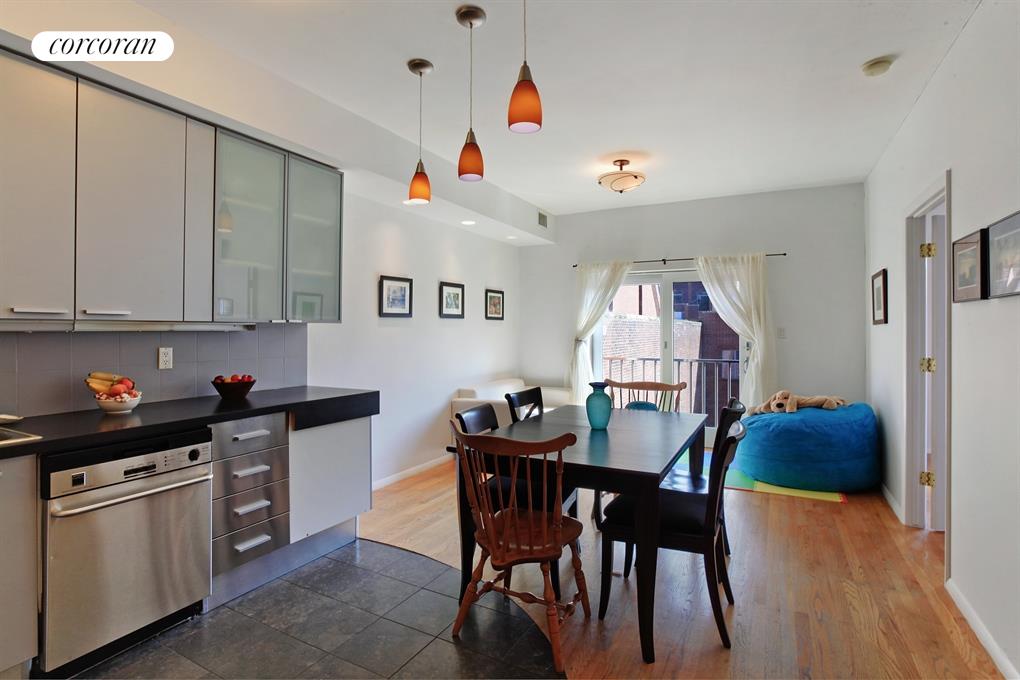 Open Kitchen Dining and Living Area