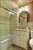 Renovated bathroom with marble tile