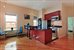 Open kitchen with breakfast bar
