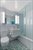 Designer bathroom with glass tiles