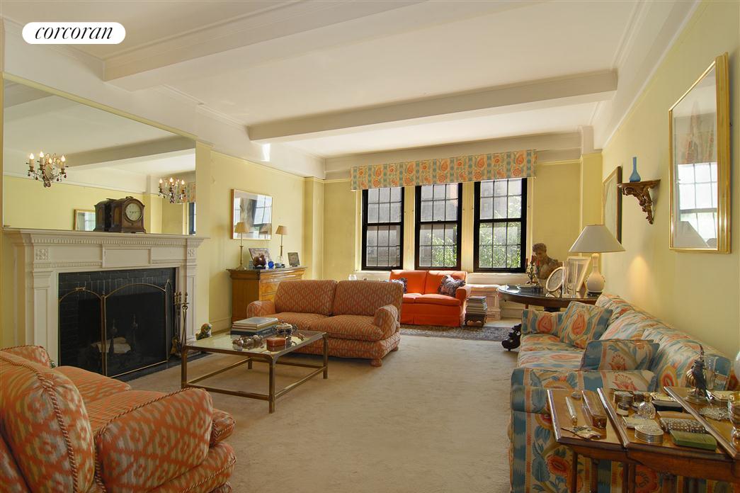 Living Room w/Wood-Burning Fireplace