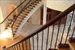 Dramatic double staircase entrance