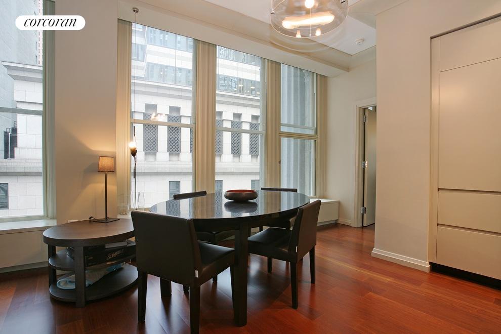 Proper dining overlooking Wall Street.