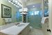 One of two master baths