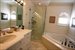 One of two master baths