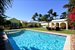 Heated pool has 8-seat spa