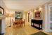 Reverse LR shot showing open kitchen and dining