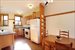 Open kitchen with custom hickory cabinets