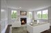 Living room with fireplace (virtually staged)
