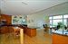View across kitchen to dining room