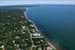 Aerial view Shinnecock Bay to Ocean
