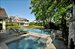 Gunite pool, pool house, hot tub and fireplace