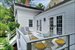 Sweet deck off kitchen in rear yard