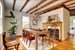 Dining room with fireplace