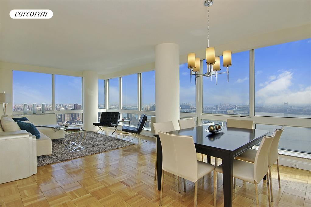 Expansive Living/Dining Room with Full River Views