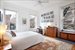 Corner bedroom overlooking tree-lined Pacific St.