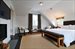 upstairs master with fireplace