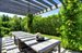 Detail of outdoor dining area at rear of house