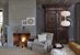 Another view of great room with fireplace