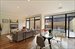 living area leads out to private garden