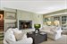 Paneled Living room with fireplace