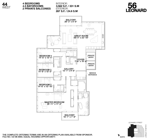 56 Leonard Street, #44 WEST